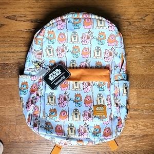 Loungefly Pastel Ewok Star Wars AOP Nylon Backpack New with Tags